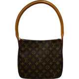 ルイ・ヴィトン LOUIS VUITTON ルーピングMM M51146 ブラウン モノグラムキャンバス レディース ハンドバッグ