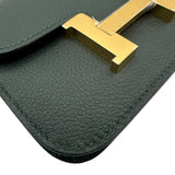 エルメス HERMES コンスタンススリム ヴェルソ W刻印 ヴェールフォンセ/モワイヤン ゴールド金具 エバーカラー レディース 二つ折り財布
