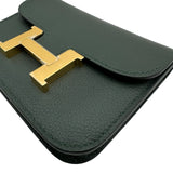 エルメス HERMES コンスタンススリム ヴェルソ W刻印 ヴェールフォンセ/モワイヤン ゴールド金具 エバーカラー レディース 二つ折り財布
