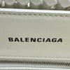 バレンシアガ BALENCIAGA ビストロXXS 678028 ホワイト シルバー金具 エナメル レディース トートバッグ