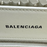 バレンシアガ BALENCIAGA ビストロXXS 678028 ホワイト シルバー金具 エナメル レディース トートバッグ