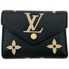 ルイ・ヴィトン LOUIS VUITTON ポルトフォイユ・ヴィクトリーヌ M80968 ブラック モノグラムバイカラーアンプラント レディース 三つ折り財布
