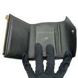 ルイ・ヴィトン LOUIS VUITTON ポルトフォイユ・ヴィクトリーヌ M80968 ブラック モノグラムバイカラーアンプラント レディース 三つ折り財布