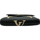 ルイ・ヴィトン LOUIS VUITTON ポルトフォイユ・ヴィクトリーヌ M80968 ブラック モノグラムバイカラーアンプラント レディース 三つ折り財布