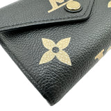 ルイ・ヴィトン LOUIS VUITTON ポルトフォイユ・ヴィクトリーヌ M80968 ブラック モノグラムバイカラーアンプラント レディース 三つ折り財布