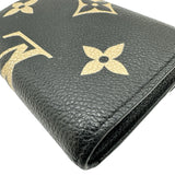 ルイ・ヴィトン LOUIS VUITTON ポルトフォイユ・ヴィクトリーヌ M80968 ブラック モノグラムバイカラーアンプラント レディース 三つ折り財布