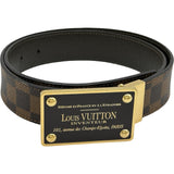 ルイ・ヴィトン LOUIS VUITTON サンチュール・アンヴァントゥール M9677 ブラウン ゴールド金具 ダミエ メンズ ベルト