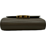 セリーヌ CELINE スモールフラップウォレットトリオンフ 10D783DPV グレー系 ゴールド金具 カーフスキン レディース 三つ折り財布