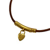 エルメス HERMES ヴィヴィリデファンタジーチョーカー ブラウン ゴールド金具 レザー/メタル アクセサリー
