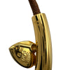 エルメス HERMES ヴィヴィリデファンタジーチョーカー ブラウン ゴールド金具 レザー/メタル アクセサリー