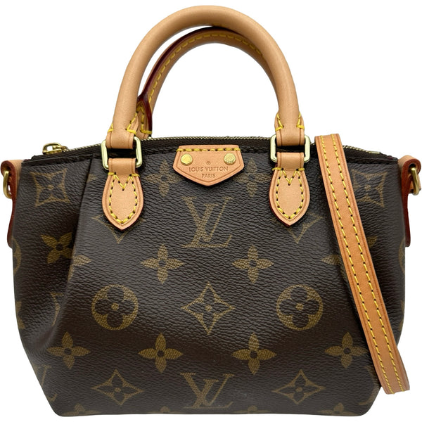 箱付き【未使用級】ルイヴィトン インディアナラインミュール モノグラム LV金具 ルイ・ヴィトン LOUIS VUITTON ナノ・テュレン M61253 ブラウン