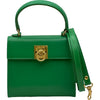 セリーヌ CELINE トップハンドルミニ2WAYショルダー グリーン ゴールド金具 カーフ レディース ショルダーバッグ