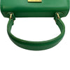 セリーヌ CELINE トップハンドルミニ2WAYショルダー グリーン ゴールド金具 カーフ レディース ショルダーバッグ