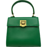 セリーヌ CELINE トップハンドルミニ2WAYショルダー グリーン ゴールド金具 カーフ レディース ショルダーバッグ