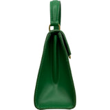 セリーヌ CELINE トップハンドルミニ2WAYショルダー グリーン ゴールド金具 カーフ レディース ショルダーバッグ