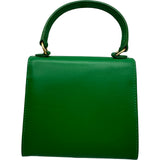 セリーヌ CELINE トップハンドルミニ2WAYショルダー グリーン ゴールド金具 カーフ レディース ショルダーバッグ