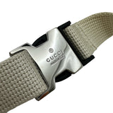 グッチ GUCCI GGエンボスベルトバッグ 658582 アイボリー系 シルバー金具 レザー メンズ ウエストバッグ