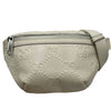 グッチ GUCCI GGエンボスベルトバッグ 658582 アイボリー系 シルバー金具 レザー メンズ ウエストバッグ