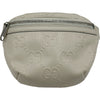 グッチ GUCCI GGエンボスベルトバッグ 658582 アイボリー系 シルバー金具 レザー メンズ ウエストバッグ