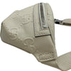 グッチ GUCCI GGエンボスベルトバッグ 658582 アイボリー系 シルバー金具 レザー メンズ ウエストバッグ
