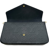 ルイ・ヴィトン LOUIS VUITTON ポシェット・フェリシー M64064 ブラック モノグラム・アンプラント レディース ショルダーバッグ