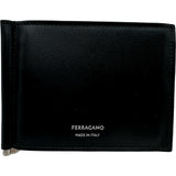 サルヴァトーレ・フェラガモ Salvatore Ferragamo マネークリップカードケース 66-1327 0770092 ブラック レザー メンズ 札入れ