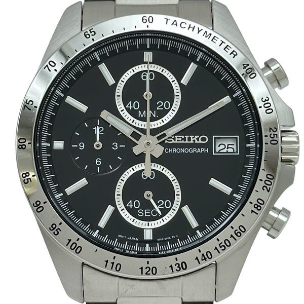 セイコー SEIKO スピリット クロノグラフ SBTR005(8T67-00C0) ブラック ステンレススチール クオーツ メンズ 腕時計 セイコー SEIKO スピリット クロノグラフ SBTR005(8T67-00C0) ブラック