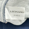 レオナール LEONARD ビジュー柄コットンニットセーター D-HG-2 ネイビー コットン レディース セーター