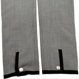 エルメス HERMES ポケット付スラックスパンツ グレー ウール レディース パンツ