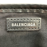 バレンシアガ BALENCIAGA ネイビーカバスS 339933 ブラック/アイボリー キャンバス/レザー ユニセックス ハンドバッグ