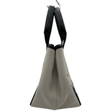 バレンシアガ BALENCIAGA ネイビーカバスS 339933 ブラック/アイボリー キャンバス/レザー ユニセックス ハンドバッグ