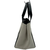 バレンシアガ BALENCIAGA ネイビーカバスS 339933 ブラック/アイボリー キャンバス/レザー ユニセックス ハンドバッグ