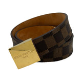 ルイ・ヴィトン LOUIS VUITTON サンチュール・キャレ M6802 ブラウン ダミエ レディース ベルト