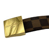 ルイ・ヴィトン LOUIS VUITTON サンチュール・キャレ M6802 ブラウン ダミエ レディース ベルト