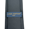 ルイ・ヴィトン LOUIS VUITTON シグネチャーロゴ刺繡ネクタイ M97523 ブラック シルク メンズ ネクタイ