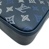 ルイ・ヴィトン LOUIS VUITTON トリオ・メッセンジャー M28618 ブルー モノグラム・シャドウ レディース ショルダーバッグ