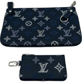 ルイ・ヴィトン LOUIS VUITTON トリオ・メッセンジャー M28618 ブルー モノグラム・シャドウ レディース ショルダーバッグ