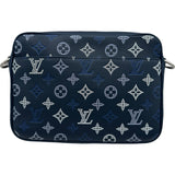 ルイ・ヴィトン LOUIS VUITTON トリオ・メッセンジャー M28618 ブルー モノグラム・シャドウ レディース ショルダーバッグ