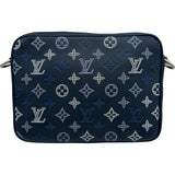ルイ・ヴィトン LOUIS VUITTON トリオ・メッセンジャー M28618 ブルー モノグラム・シャドウ レディース ショルダーバッグ