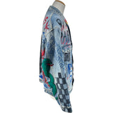 バレンシアガ BALENCIAGA グラフィティオーバーサイズデニムジャケット 530723 ブルー デニム メンズ デニムジャケット
