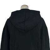 バルマン BALMAIN ラインストーンロゴクロップドパーカー 8792B010 ブラック コットン レディース パーカー