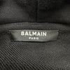 バルマン BALMAIN ラインストーンロゴクロップドパーカー 8792B010 ブラック コットン レディース パーカー