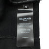 バルマン BALMAIN ラインストーンロゴクロップドパーカー 8792B010 ブラック コットン レディース パーカー
