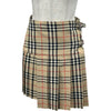 バーバリー BURBERRY チェックプリーツラップミニスカート 8025832 ベージュ ウール レディース ミニスカート