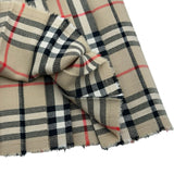 バーバリー BURBERRY チェックプリーツラップミニスカート 8025832 ベージュ ウール レディース ミニスカート