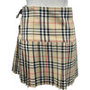 バーバリー BURBERRY チェックプリーツラップミニスカート 8025832 ベージュ ウール レディース ミニスカート
