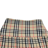 バーバリー BURBERRY チェックプリーツラップミニスカート 8025832 ベージュ ウール レディース ミニスカート