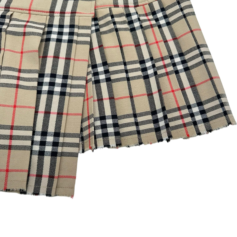 バーバリー BURBERRY チェックプリーツラップミニスカート 8025832