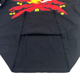 グッチ GUCCI ダメージ加工グラフィック半袖Tシャツ 616036 ブラック コットン メンズ 半袖Ｔシャツ