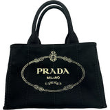 プラダ PRADA カナパミニ 1BG439 ブラック キャンバス レディース ハンドバッグ